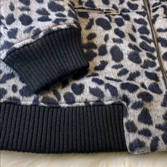 Ro & De faux fur wool blend bomber jacket leopard - Picture 9 of 10